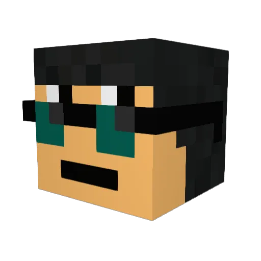 xReTrO89x Minecraft avatar head, 3D render