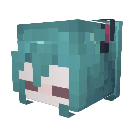 xReakcja Minecraft avatar head, 3D render