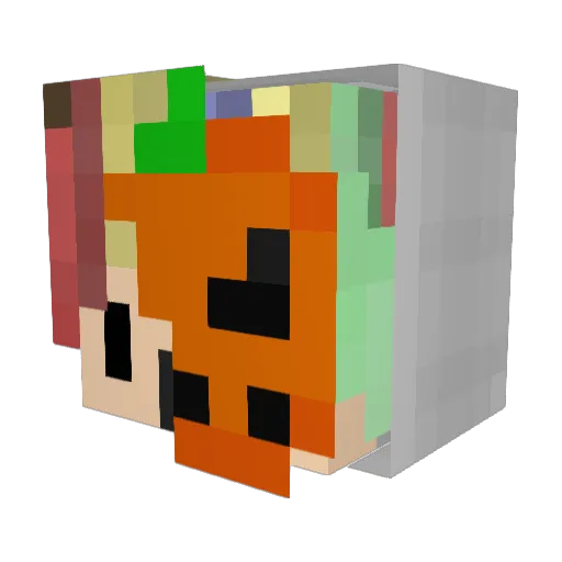 xReaperNN Minecraft avatar head, 3D render