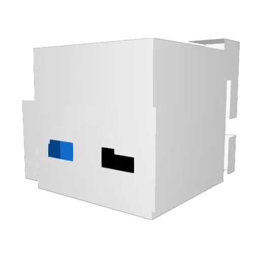 xReckr Minecraft avatar head, 3D render