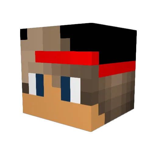 xReh4b_ Minecraft avatar head, 3D render
