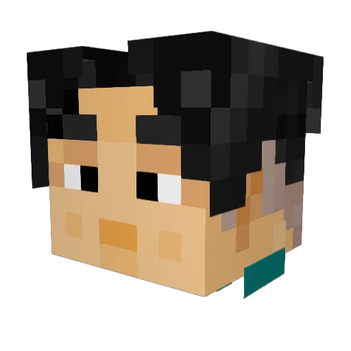 xRemeeh Minecraft avatar head, 3D render