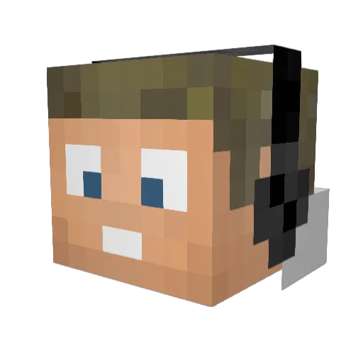 xRemmi Minecraft avatar head, 3D render