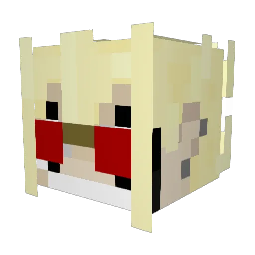 xRenegan Minecraft avatar head, 3D render