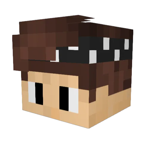 xResolute Minecraft avatar head, 3D render