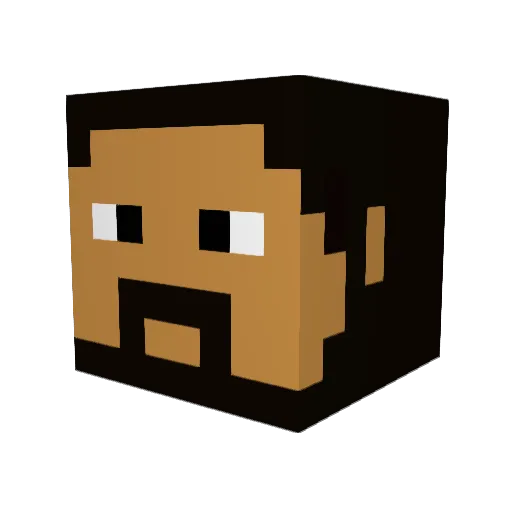 xRestFuRiUSs69 Minecraft avatar head, 3D render
