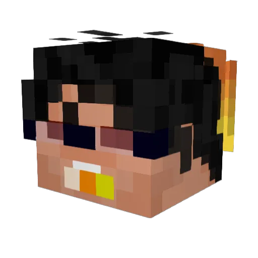 xRetroidx Minecraft avatar head, 3D render