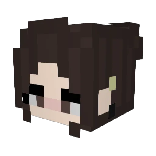 xRipePeach Minecraft avatar head, 3D render