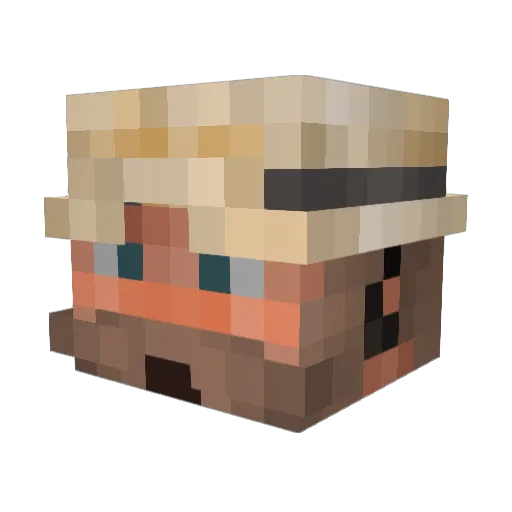 xRippar Minecraft avatar head, 3D render