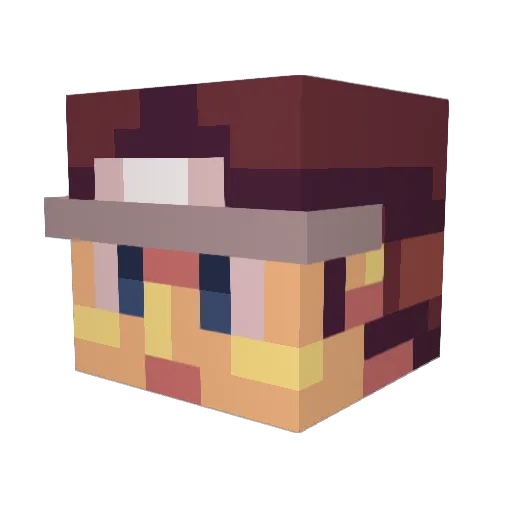 xRishi Minecraft avatar head, 3D render