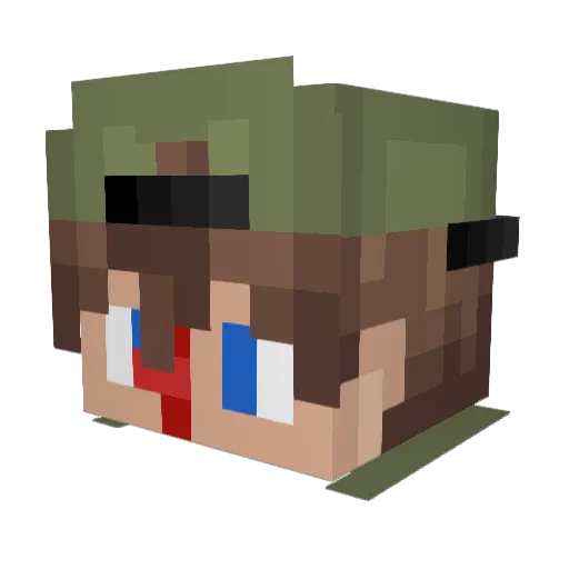 xRizemauTV Minecraft avatar head, 3D render