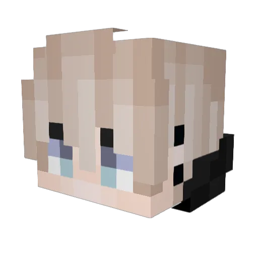 xRk_ Minecraft avatar head, 3D render