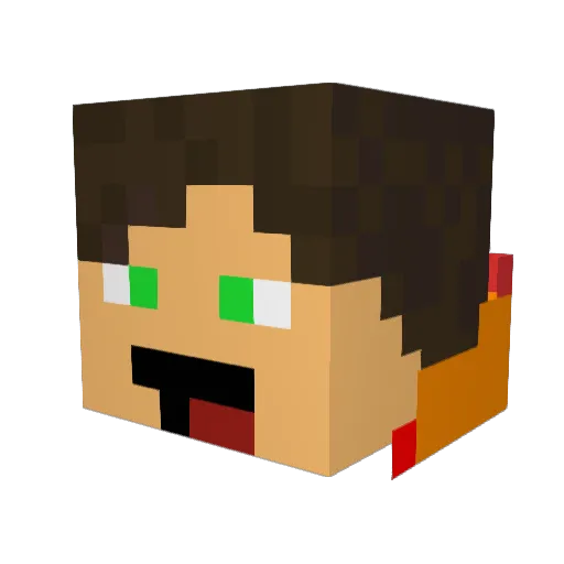 xRofiq Minecraft avatar head, 3D render