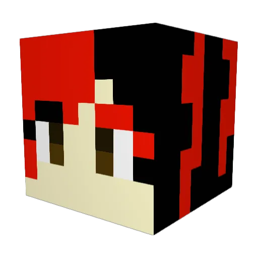 xRoisX Minecraft avatar head, 3D render