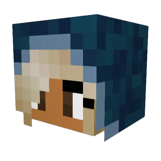 xRooKyx Minecraft avatar head, 3D render