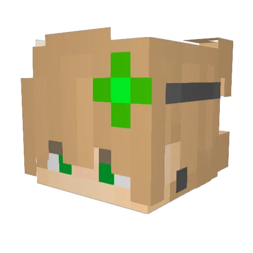 xRose2014 Minecraft avatar head, 3D render