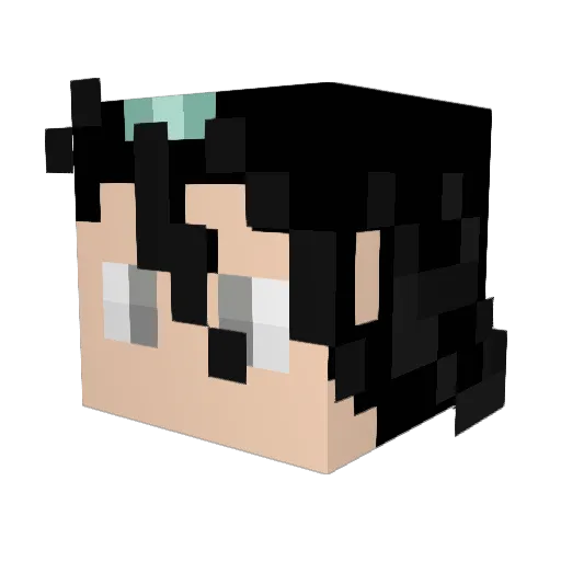 xRoswell Minecraft avatar head, 3D render