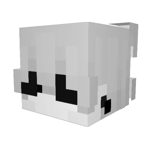 xRuTuTus Minecraft avatar head, 3D render