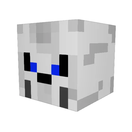 xRumelx Minecraft avatar head, 3D render