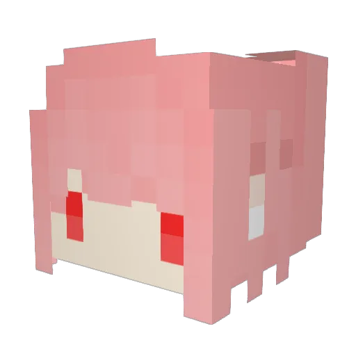 xRumia Minecraft avatar head, 3D render