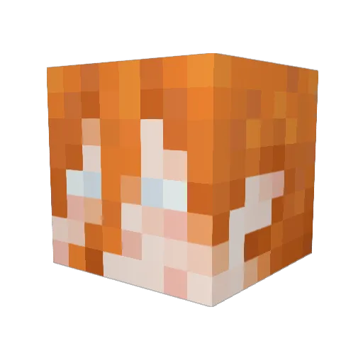 xRupertPlays Minecraft avatar head, 3D render
