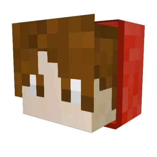 xRwy Minecraft avatar head, 3D render