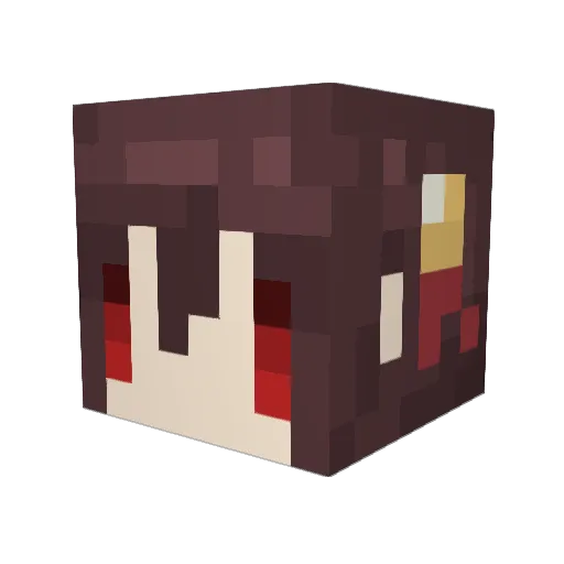 xRxhab Minecraft avatar head, 3D render