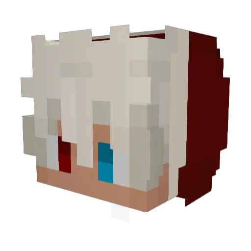 xRxversz Minecraft avatar head, 3D render