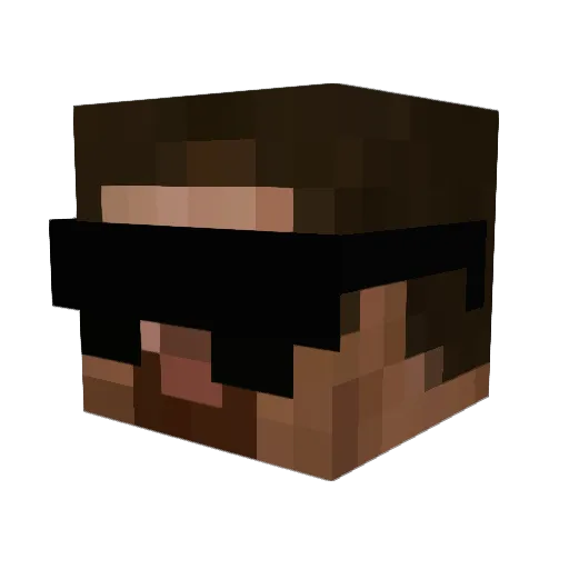 xRymZr Minecraft avatar head, 3D render