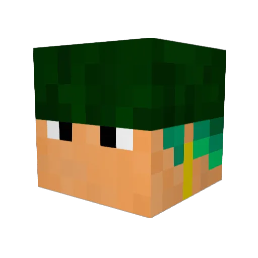 xRyok Minecraft avatar head, 3D render