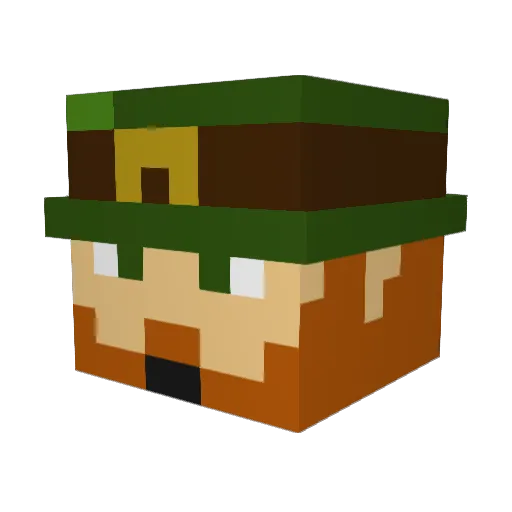 xRyznx Minecraft avatar head, 3D render