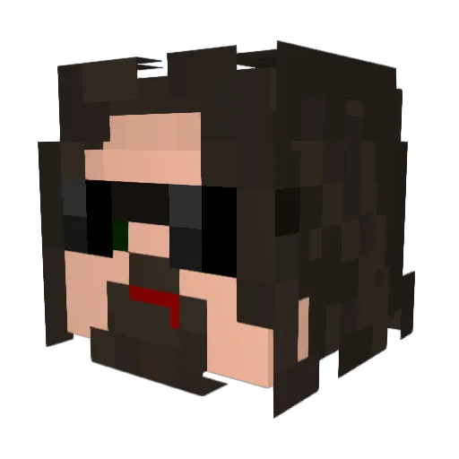 xS6am Minecraft avatar head, 3D render