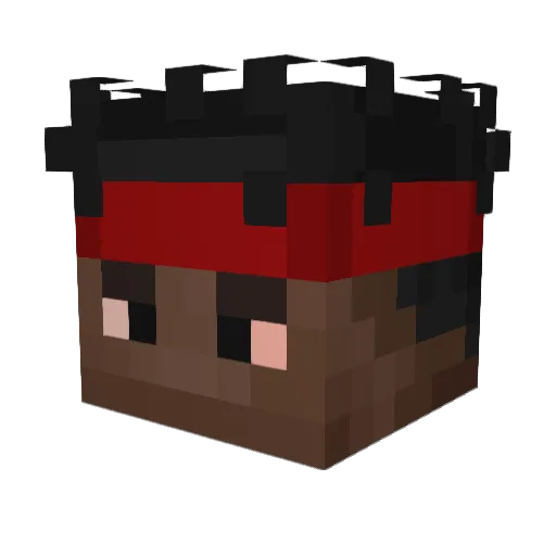 xSEV7N Minecraft avatar head, 3D render