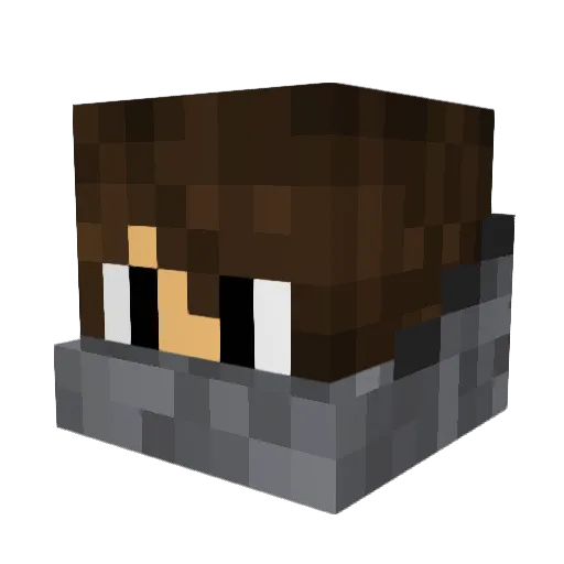 xSFTP Minecraft avatar head, 3D render