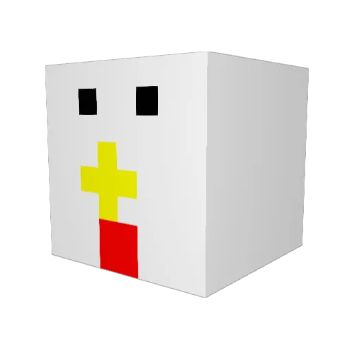 xSJG Minecraft avatar head, 3D render