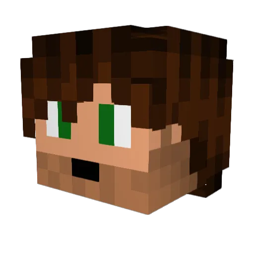 xSPUSCUSx Minecraft avatar head, 3D render
