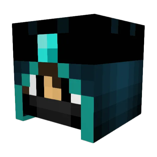 xSTEVEv Minecraft avatar head, 3D render