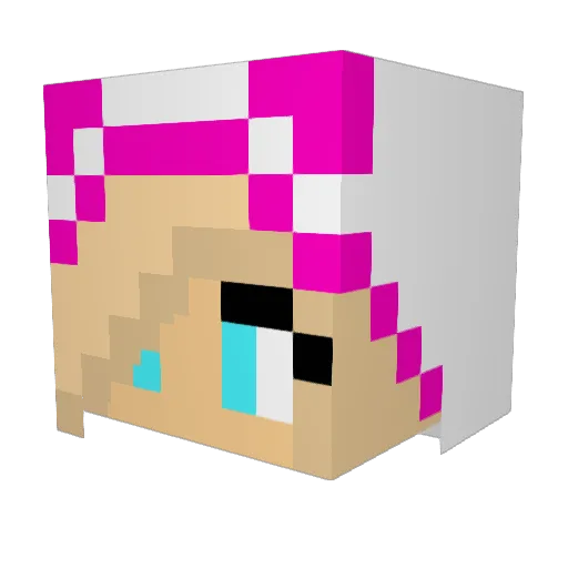 xSammiK Minecraft avatar head, 3D render