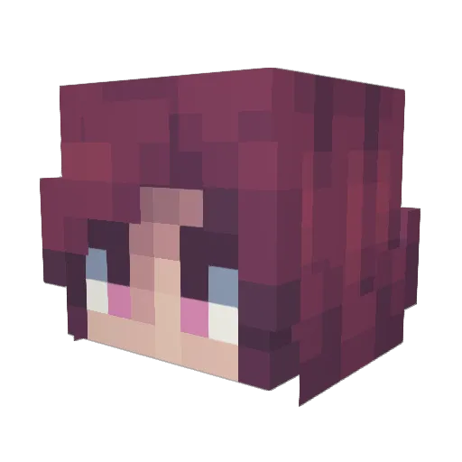 xSapphires Minecraft avatar head, 3D render
