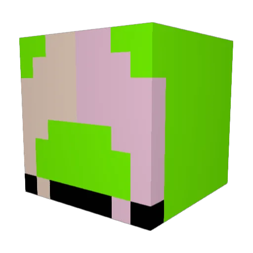 xSarass Minecraft avatar head, 3D render