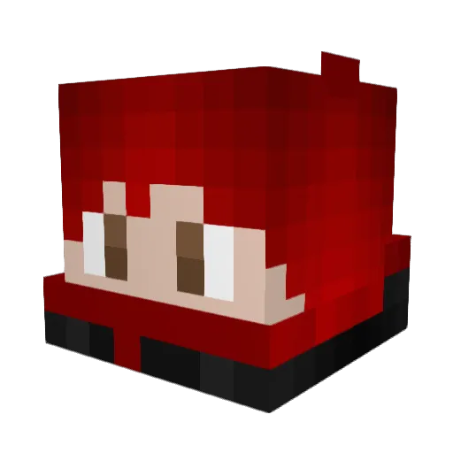 xSasori Minecraft avatar head, 3D render