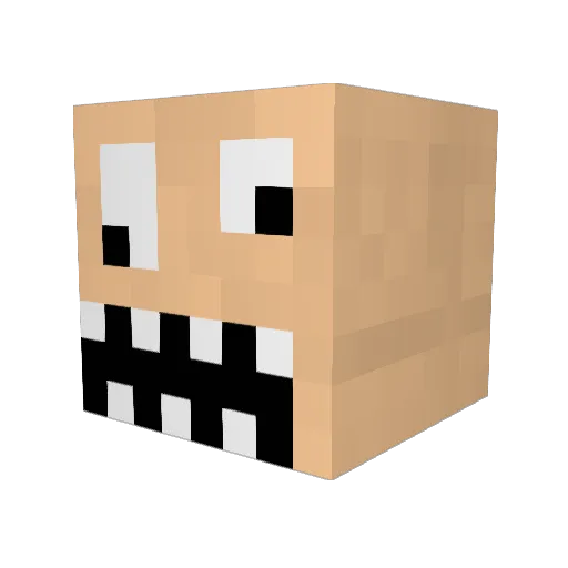 xScheev Minecraft avatar head, 3D render