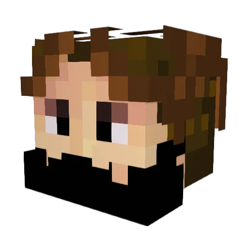 xSchism Minecraft avatar head, 3D render