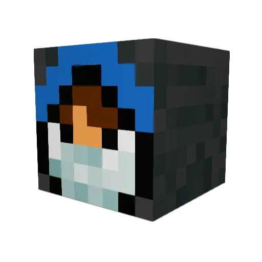 xSchulle Minecraft avatar head, 3D render