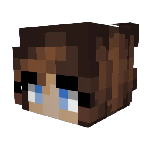 xSentinelSilver Minecraft avatar head, 3D render