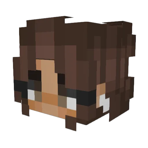 xSere Minecraft avatar head, 3D render