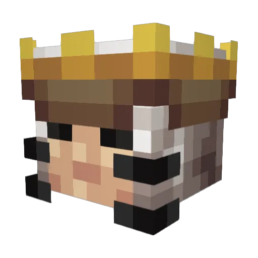 xSever Minecraft avatar head, 3D render