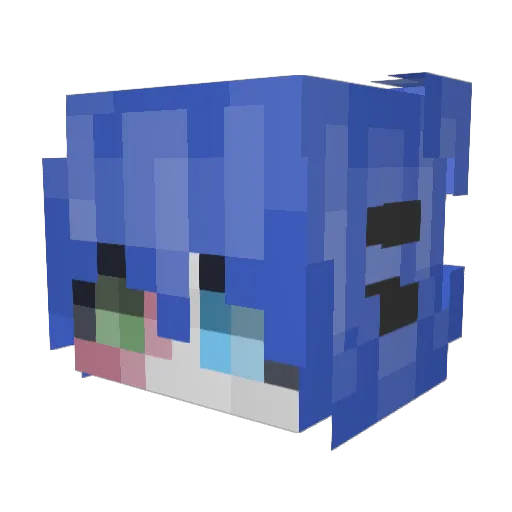 xShakaa Minecraft avatar head, 3D render