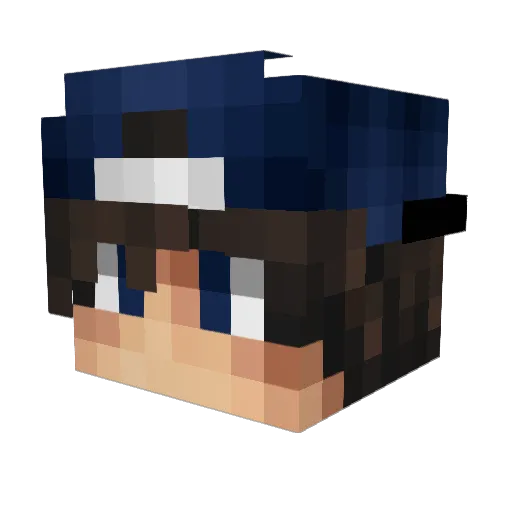 xShark01 Minecraft avatar head, 3D render