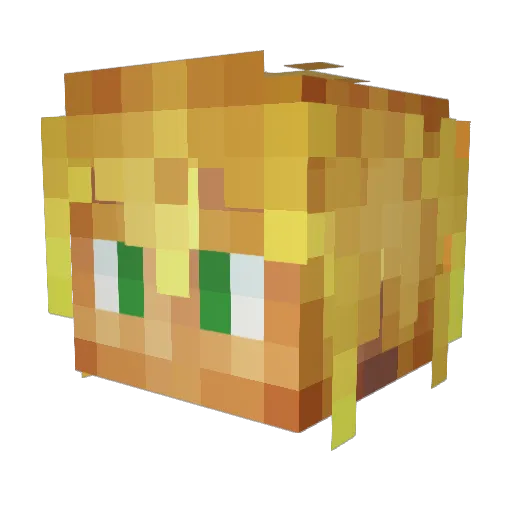 xShases Minecraft avatar head, 3D render